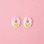 acutecolor Ovale Charm Ohrringe mit Tulpen