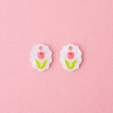acutecolor Ovale Charm Ohrringe mit Tulpen