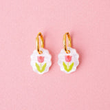 acutecolor Ovale Charm Ohrringe mit Tulpen