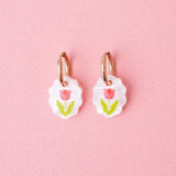 acutecolor Ovale Charm Ohrringe mit Tulpen