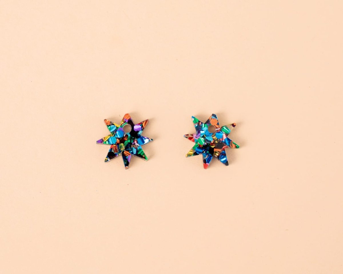 acutecolor Party Konfetti Sternen Ohrring Set