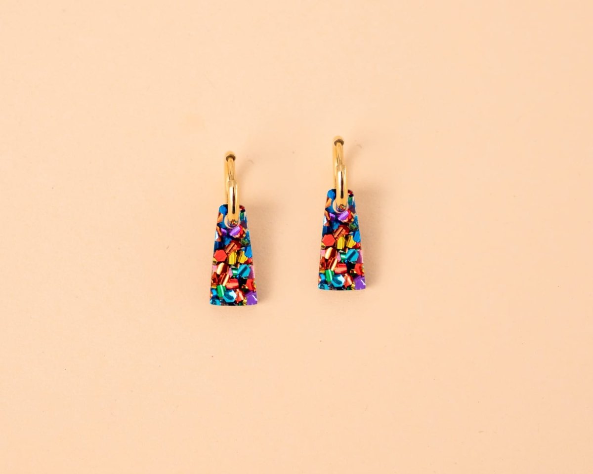 acutecolor Party Konfetti Trapez Ohrring Set