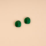 acutecolor Pebble in Smaragdgrün Perlmutt mit Edelstahl Hoops