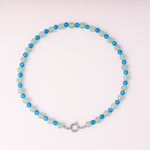 acutecolor Perlenkette mit Charm Verschluss - Blue Lagoon