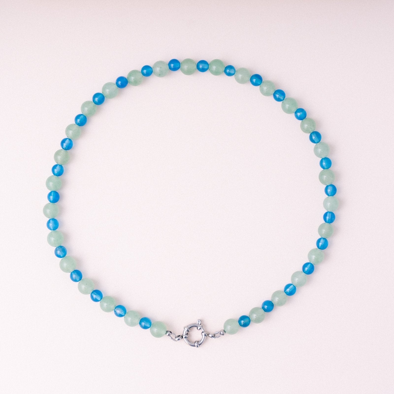 acutecolor Perlenkette mit Charm Verschluss - Blue Lagoon