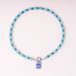 acutecolor Perlenkette mit Charm Verschluss - Blue Lagoon