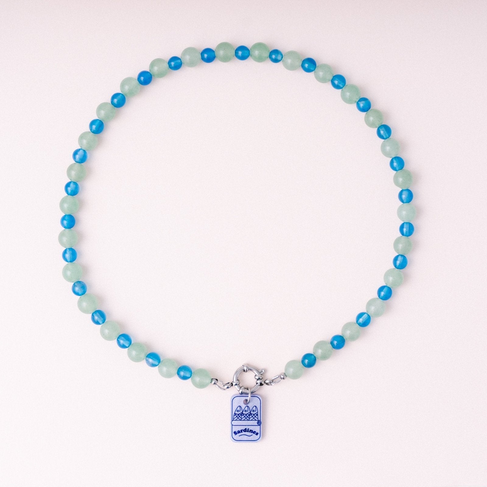 acutecolor Perlenkette mit Charm Verschluss - Blue Lagoon