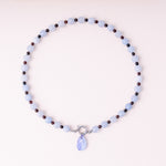 acutecolor Perlenkette mit Charm Verschluss - Delphinium