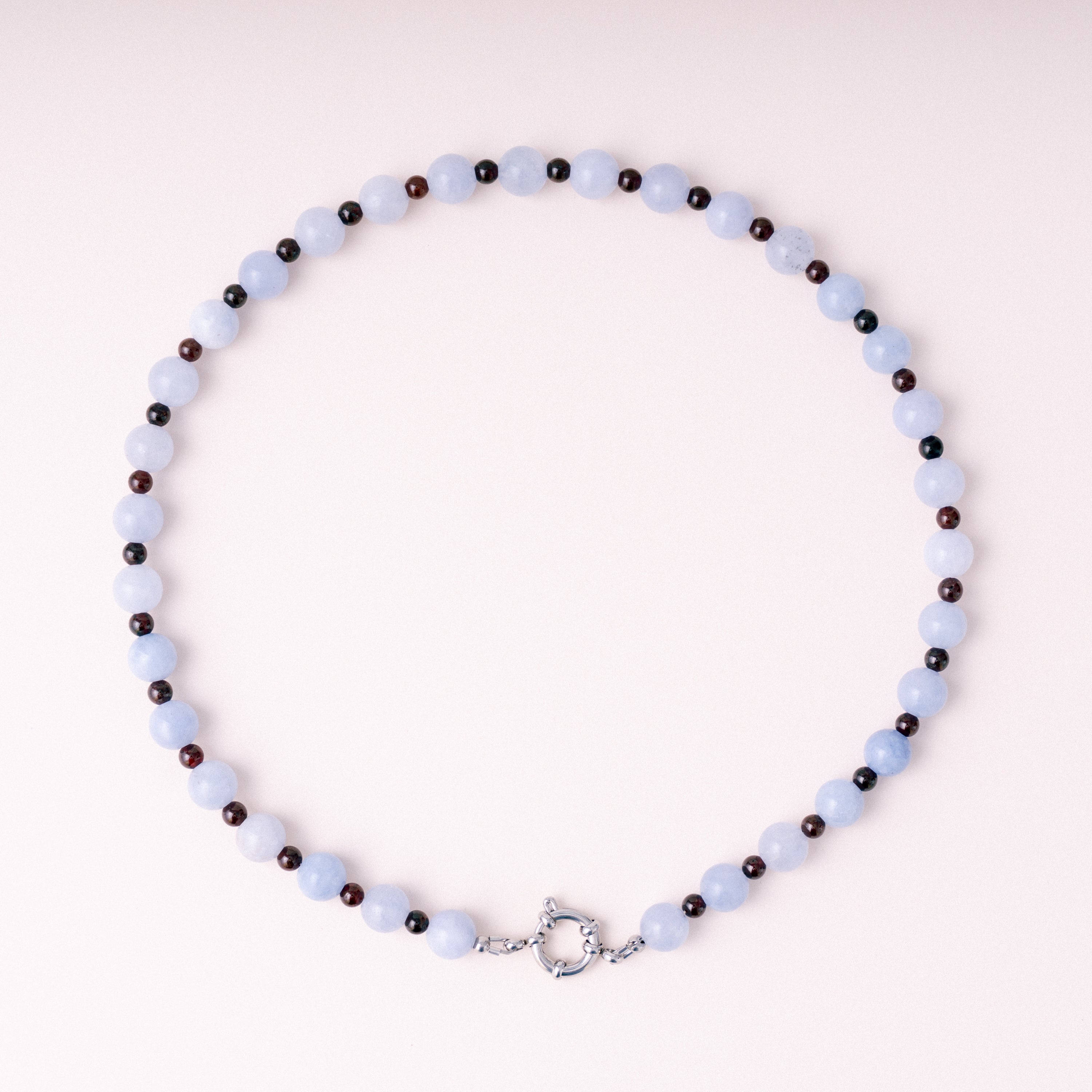 acutecolor Perlenkette mit Charm Verschluss - Delphinium