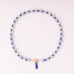 acutecolor Perlenkette mit Charm Verschluss - Delphinium