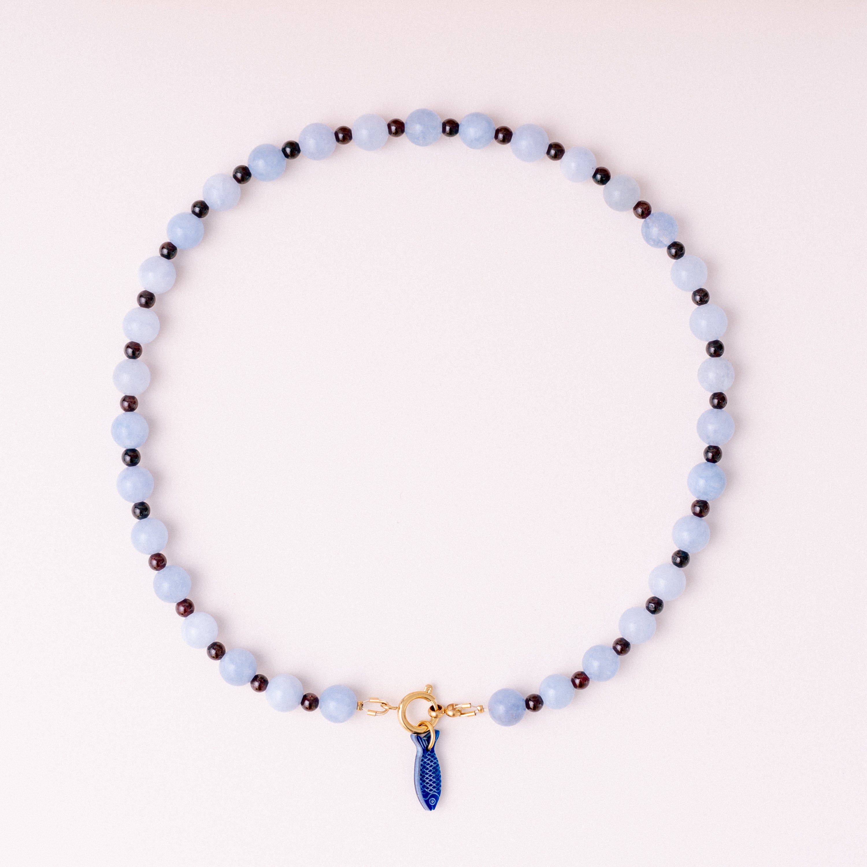 acutecolor Perlenkette mit Charm Verschluss - Delphinium