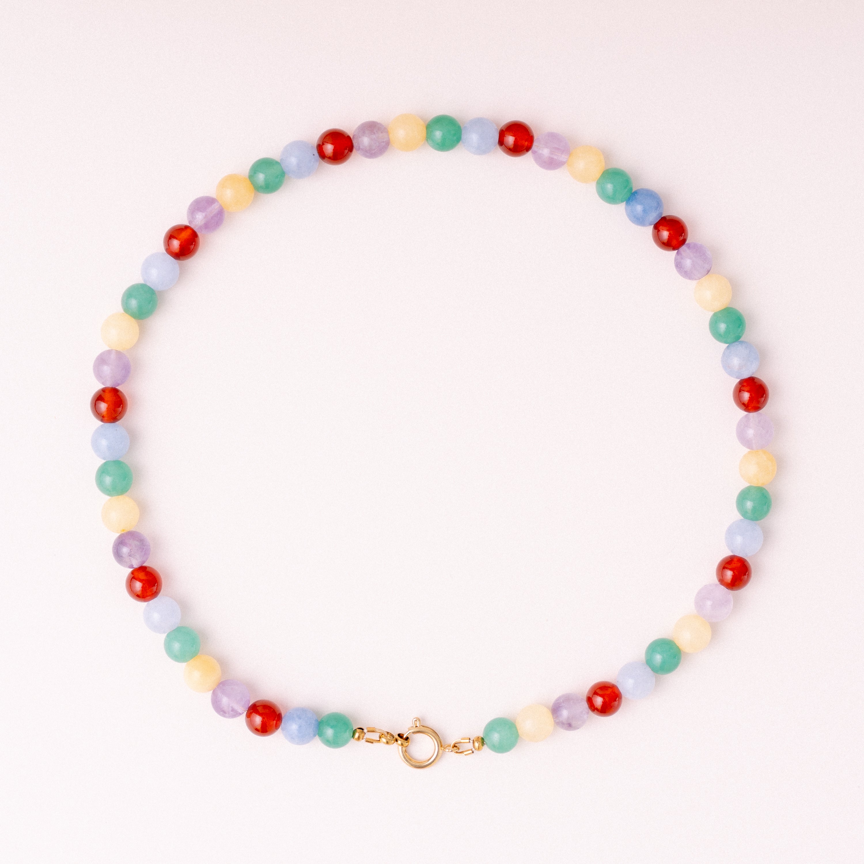 acutecolor Perlenkette mit Charm Verschluss - Rainbow