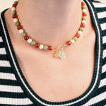 acutecolor Perlenkette mit Charm Verschluss - Strawberry Lemon