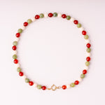acutecolor Perlenkette mit Charm Verschluss - Strawberry Matcha