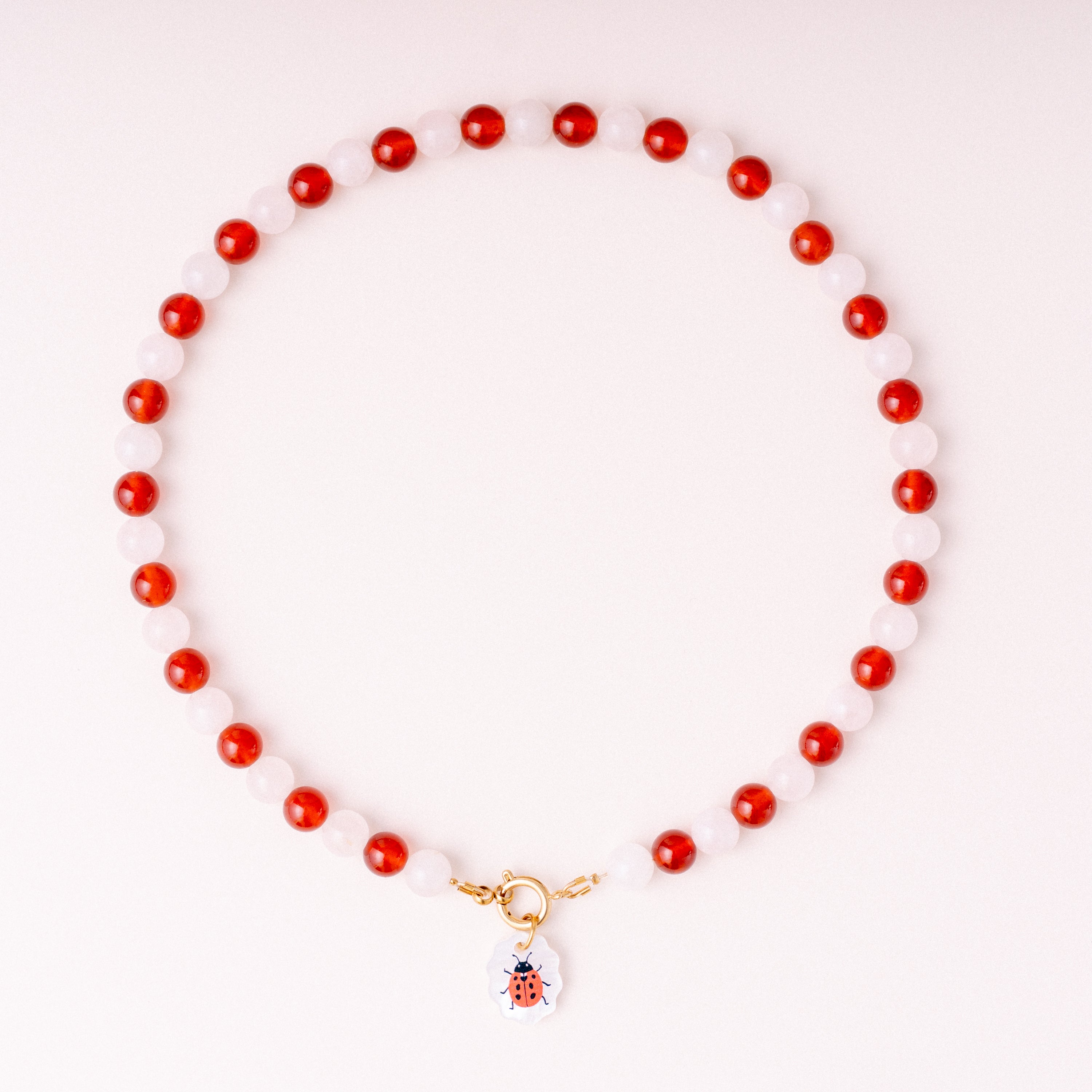 acutecolor Perlenkette mit Charm Verschluss - Strawberry Milk