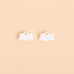 acutecolor Perlmuttweiße Wolken Ohrringe mit Hoops