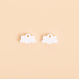 acutecolor Perlmuttweiße Wolken Ohrringe mit Hoops