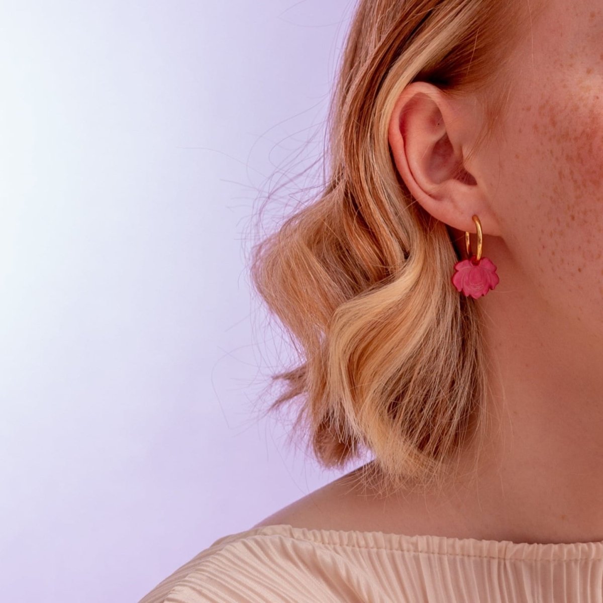 acutecolor Pfingstrosen Ohrring Set in Pink