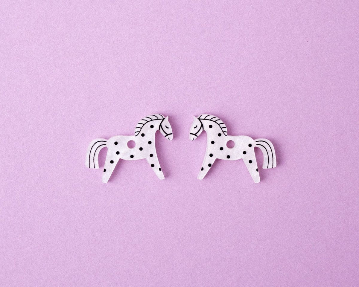 acutecolor Polkadot Pferde Ohrring Set