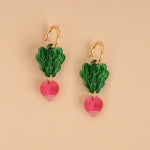 acutecolor Radieschen Ohrringe mit Edelstahl Hoops