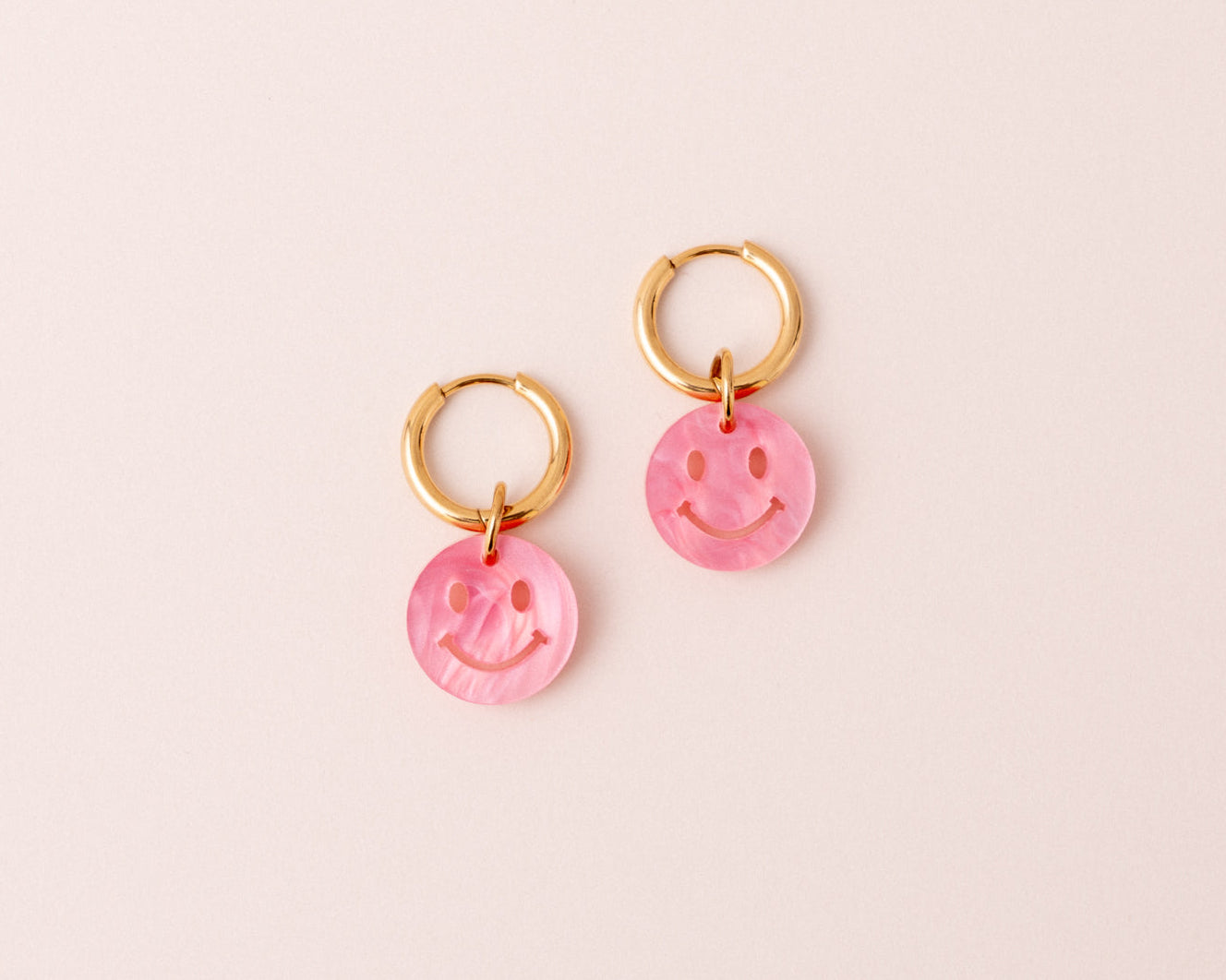 acutecolor Rosa Smiley Ohrringe