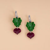 acutecolor Rote Bete Ohrringe mit Edelstahl Hoops