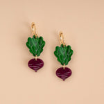acutecolor Rote Bete Ohrringe mit Edelstahl Hoops
