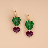 acutecolor Rote Bete Ohrringe mit Edelstahl Hoops