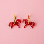 acutecolor Rote Pferde Ohrring Set