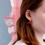 acutecolor Rote Pferde Ohrring Set