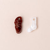 acutecolor Sandale und Socke Mismatch Ohrring Set