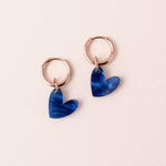 acutecolor Saphirblaue Herzen Ohrringe