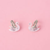 acutecolor Schwan Ohrring Set