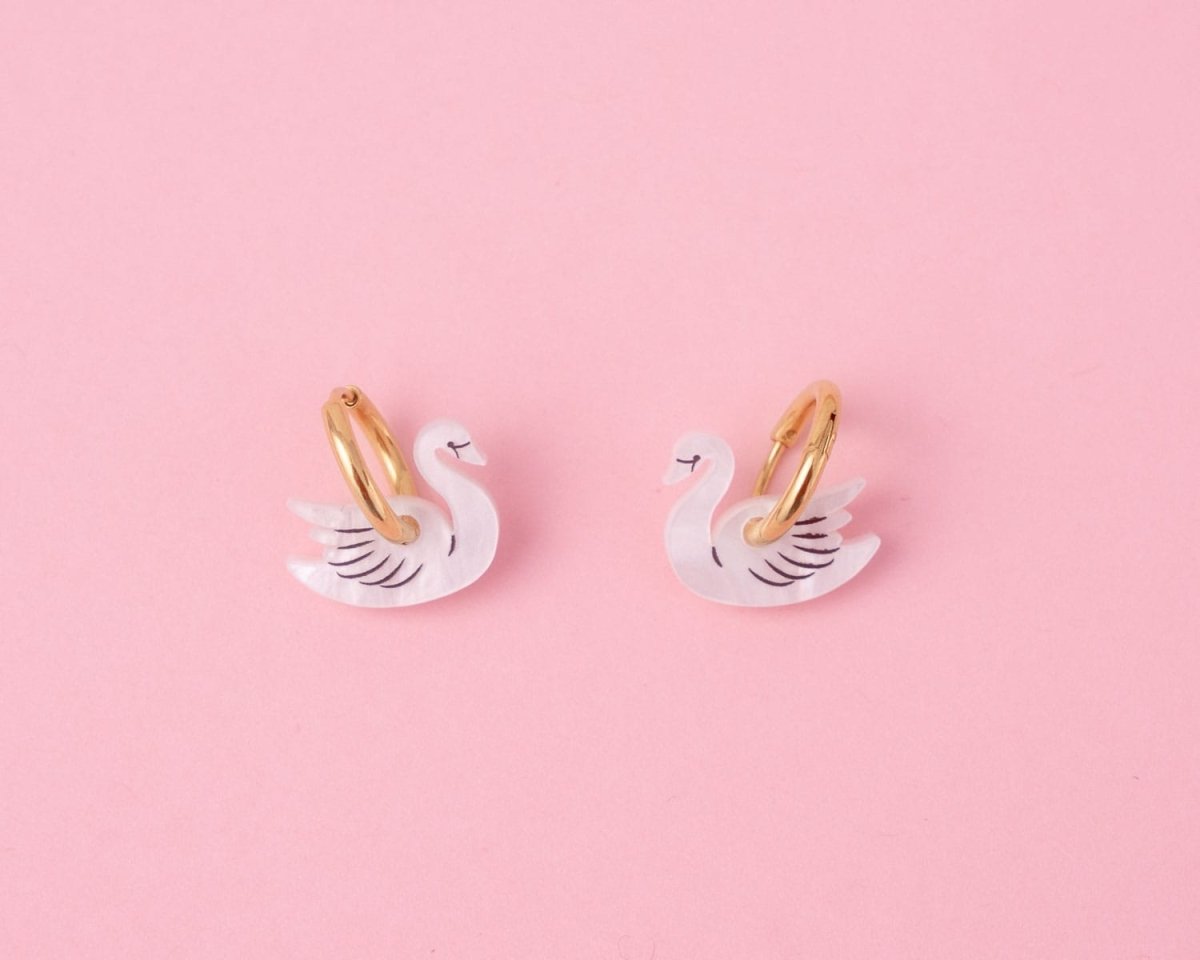 acutecolor Schwan Ohrring Set