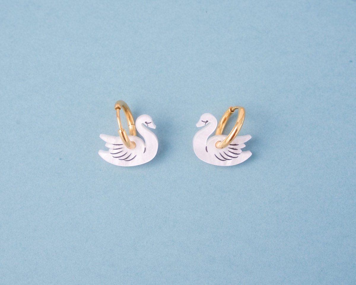 acutecolor Schwan Ohrring Set