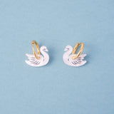 acutecolor Schwan Ohrring Set