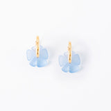 acutecolor Squiggly Blumen Ohrring Set in Eisblau