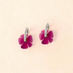acutecolor Squiggly Blumen Ohrring Set in Plum
