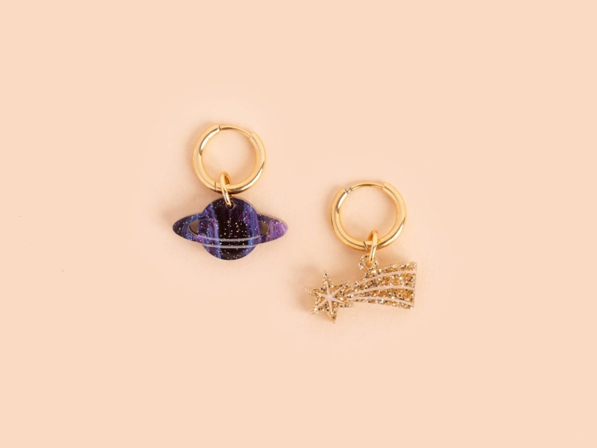 acutecolor Sternschnuppe und Planet Ohrring Set x Mix and Match