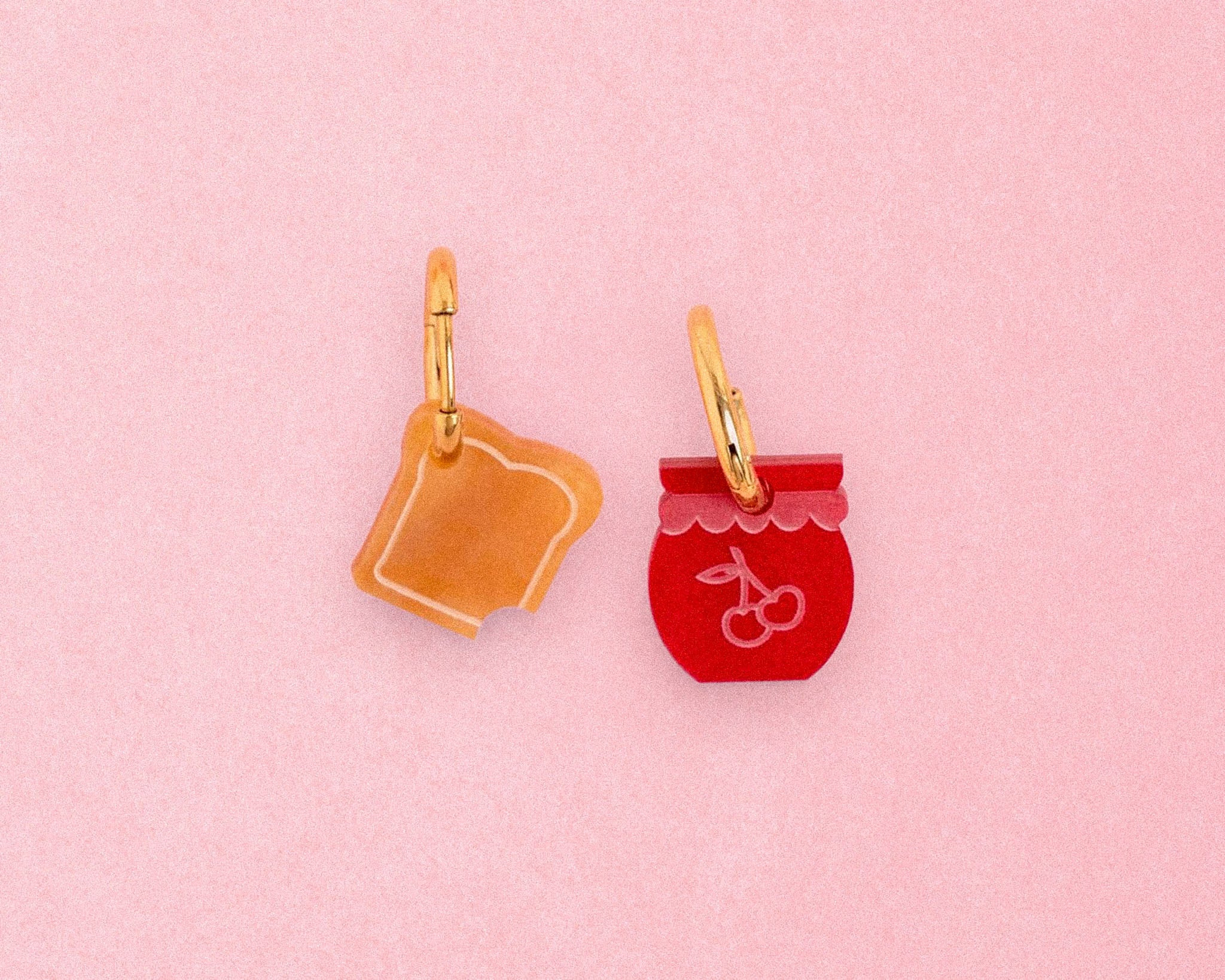 acutecolor Toast und Marmelade Ohrring Set x Zucker&Jagdwurst