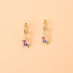 acutecolor Trapez Ohrring Set in clear Konfetti