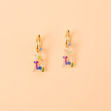 acutecolor Trapez Ohrring Set in clear Konfetti