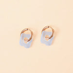 acutecolor Wavy Shape Ohrring Set in Ice