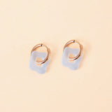 acutecolor Wavy Shape Ohrring Set in Ice
