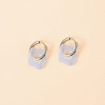 acutecolor Wavy Shape Ohrring Set in Ice