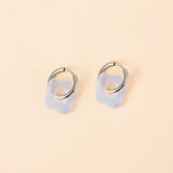 acutecolor Wavy Shape Ohrring Set in Ice