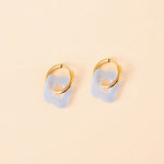 acutecolor Wavy Shape Ohrring Set in Ice