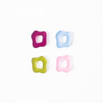 acutecolor Wavy Shape Ohrring Set in Plum