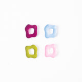 acutecolor Wavy Shape Ohrring Set in Plum