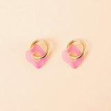acutecolor Wavy Shape Ohrring Set in Rosa